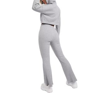 Conjunto Deportivo de Invierno 2025 de Alta Calidad con Capucha, Diseño Sólido y Corte Acampanado, Transpirable, de Manga Larga, para Mujer - Product Image 1