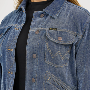 Chaqueta Vaquera de Mezclilla para Mujer, Elegante, Otoño 2026, Diseño Sólido, Transpirable, Tejido de Punto, con Bolsillos, Ropa Exterior Informal - Product Image 4