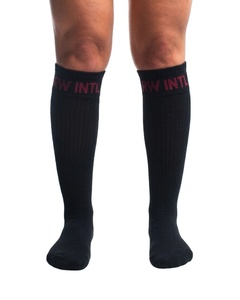 Chaussettes de musculation en gros sous marque privée, chaussettes de compression personnalisées de haute qualité avec logo, accessoires de powerlifting pour salles de sport et équipes, protection des genoux - Product Image 6