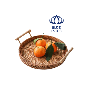 Meilleures ventes 2025 Panier en rotin pour la décoration de la maison et les célébrations festives Designs personnalisés Lotus bleu Vietnam - Product Image 1