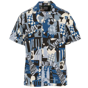 Camisa de playa Hawaiana de poliéster de manga corta informal para hombre al por mayor, camisetas hawaianas de verano con etiqueta antiarrugas transpirable - Product Image 1
