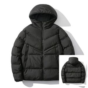 Abrigo acolchado ligero de invierno para hombre, chaqueta con capucha y cremallera de burbuja cálida con logotipo personalizado, chaquetas para exteriores para hombre - Product Image 3