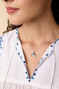 Silver Opal <b>Necklace</b>, Dainty Blue Fire Opal Pendant Sterling Silver Pendant <b>October</b> <b>Birthstone</b> Jewellery Opal Jewellery Handmade - Product Image 2