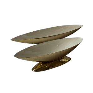 Plat de service moderne en acier finition émaillée aluminium de qualité alimentaire écologique pour la maison hôtel fête salle à manger idée cadeau facile à nettoyer - Product Image 3