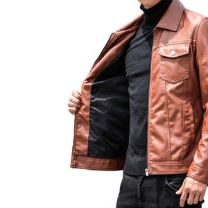 Vente chaude nouvelle mode hommes hiver Biker veste en cuir-haute qualité léger imperméable coupe-vent pas cher prix - Product Image 4