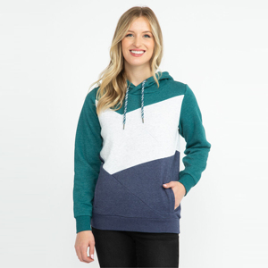 Sudadera con capucha de bloque de color para mujer Sudadera con capucha elegante y acogedora con diseño de color atrevido, perfecta para trajes Casuales - Product Image 2