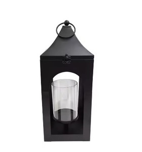 Linterna de Metal de alta calidad, linterna de diseñador con recubrimiento de polvo negro, linterna al por mayor, decoración de linterna de iluminación hecha a mano de excelente calidad - Product Image 3