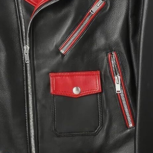 Blouson en cuir pour homme, style café racer, personnalisable, décontracté, imprimé, pour l'hiver - Product Image 4