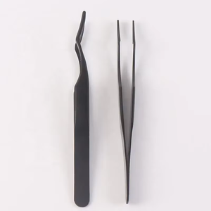 Pince à épiler pour extensions de cils en acier inoxydable HM-ET-216, pointes fines de précision, outil de beauté, application de cils lisse et précise, professionnelle - Product Image 4