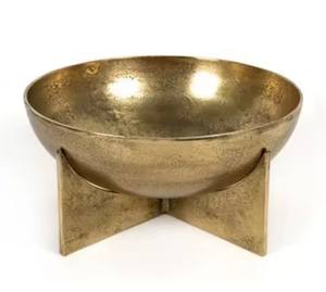 Tazón de Ensalada de Metal Hecho a Mano con Acabado Mate, Diseño Antiguo, Vajilla Decorativa para el Hogar, Tazón para Servir Frutas y Postres - Product Image 3