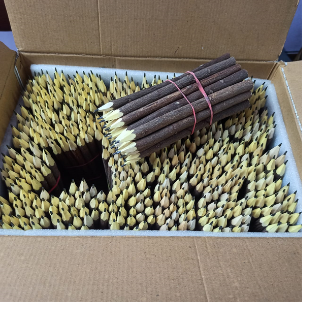 Custom Made Eco Friendly Recycled Neem Pencils Made From Neem Tree Branches Promotional Set with Logo Print Engraving