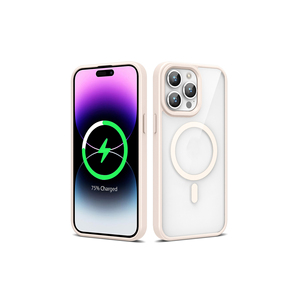 Coque en silicone antichoc compatible MagSafe pour iPhone 14 Pro Max avec chargement sans fil, protection anti-traces de doigts en PC – Qualité supérieure - Product Image 1