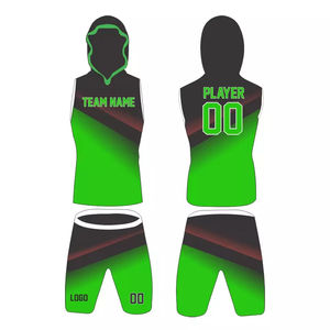 2025 nuevo diseño 7v7 bandera uniformes sin mangas con capucha Top con pantalones tendencia sublimación 7v7 uniformes personalizados para hombres jóvenes - Product Image 1