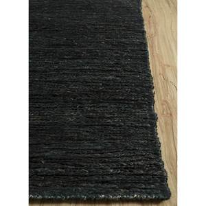 Alfombra Hula PX-01 Gris y Negra, Tejida a Mano con Yute y Cáñamo, Diseño Rectangular a Rayas, Estilo Kilim, 9x12, para Uso Doméstico, Técnica de Tejido Plano - Product Image 4
