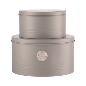 ชุดกระป๋องกลม2ชิ้นสำหรับกล่องดีบุกคุกกี้เค้กชุดพิมพ์แบบกำหนดเอง - Product Image 1
