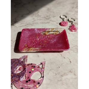 ถาดเรซิ่นสำหรับของขวัญ ถาดหรูหราทำมือ ถาดเสิร์ฟเค้ก น้ำผลไม้ และอาหาร สำหรับใช้ในบ้านและโรงแรม - Product Image 2