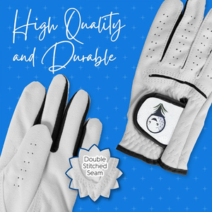 Genuine Cabretta and Synthetic Leather Sports Wear White Golf Gloves Adult Patch Palm Customized Logo Suitable for All Season - Product Image 3