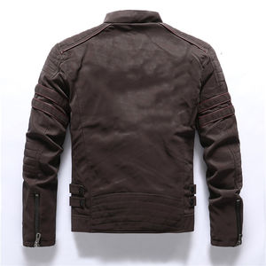 Chaqueta de lona de cuero 2024 colección de invierno cálido cuero puro de alta calidad cuero genuino hombres impermeable respetuoso con el medio ambiente OEM - Product Image 2