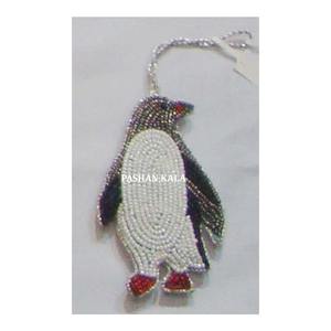 Adorno Navideño Colgante con Forma de Pingüino Único en Varios Colores, Mayorista Indio, Hermoso Trabajo con Cuentas para Festivales - Product Image 1