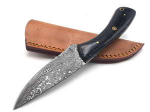 Cuchillo de caza de acero de Damasco de alta calidad, venta al por mayor, cuchillo de Camping, cuchillos de caza al aire libre con funda - Product Image 2