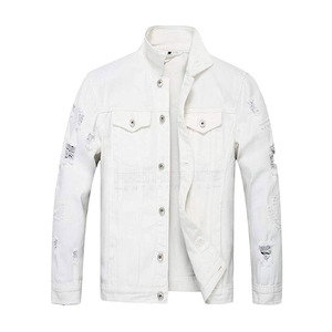 Nueva chaqueta vaquera de estilo personalizado para hombre, chaqueta vaquera de motorista para hombre, Chaquetas vaqueras de alta calidad 2024 - Product Image 1