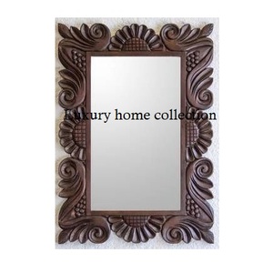 Cadre de miroir en bois fini antique de qualité supérieure, parfait pour la décoration murale de l'entrée ou du dressing du salon - Product Image 6