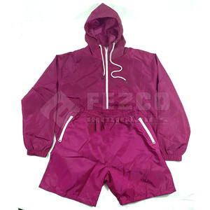 Best Quality Custom <b>Men's</b> Color Patchwork Windbreaker Polyester Nylon Tracksuit <b>Men</b> Track <b>Zip</b> up Jacket and <b>Shorts</b> Set - Product Image 6