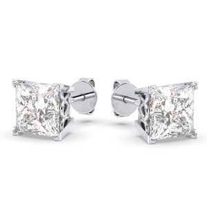 Prix de gros REYES, boucles d'oreilles en argent sterling 925, taille princesse, 4,3 carats, diamant cultivé en laboratoire CVD, fermoir à vis, pour femmes, bijoux de luxe - Product Image 2