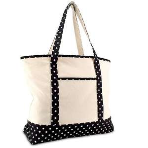 High Quality Custom Printed Logo Women's <b>Large</b> Capacity <b>Tote</b> <b>Bag</b> Durable Cotton Canvas Beach Handbag with Cotton Rope - Product Image 3