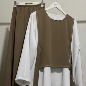 Premium Winter Co-Ord Sets for Modest Women in Plain Monocolor Thick <b>Fabric</b> Lightweight Design - Product Image 1