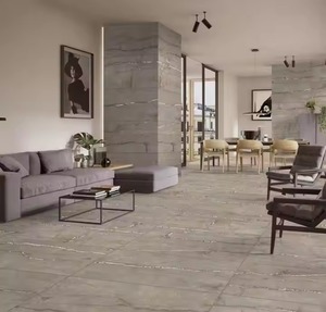 กระเบื้องปูพื้นพอร์ซเลนเคลือบเซรามิกขนาด600x1200มม. การออกแบบที่ทันสมัยในร่มกระเบื้องห้องน้ำกันลื่น - Product Image 6