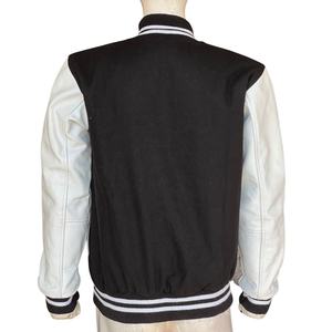 Vente en gros Veste universitaire respirante en laine pour le corps avec logo à l'avant Vestes Letterman vierges unisexes - Product Image 2
