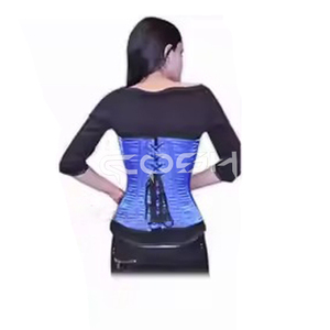 Longueur standard Overbust Acier Désossage Taille Formation Bleu Satin Sablier Corset Producteur Du Pakistan - Product Image 6