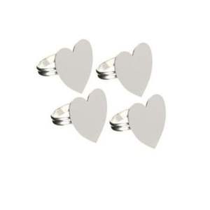 Rond de serviette en métal et laiton Design Leaf Vaisselle en métal plaqué or Vaisselle Anneau de serviette Utilisation de mariage et d'événements Ensemble de 4 - Product Image 6