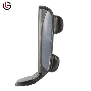 Espinillera cómoda de cuero genuino PU con doble correa para hombre, precio barato de fábrica, protección para piernas de entrenamiento de béisbol - Product Image 4