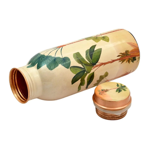 Nueva botella de cobre simple Última llegada Botella de cobre de metal con diseño impreso Botella de cobre Directo a precio de fábrica de La India - Product Image 4