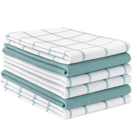 Serviettes de cuisine en coton gaufré réutilisables à séchage rapide en gros |   Serviettes de cuisine personnalisées avec logo brodé et imprimé animalier pour la promotion et les cadeaux