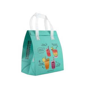 Ouvert bleu ivoire personnalisé Portable Vietnam boisson sac thermique non-tissé moderne écologique - Product Image 1