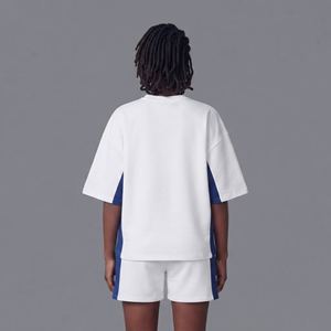 Ensemble t-shirt et short pour femme, style streetwear décontracté été, impression DTF personnalisée, logo sur mesure, hip hop, respirant, 2 pièces. - Product Image 2