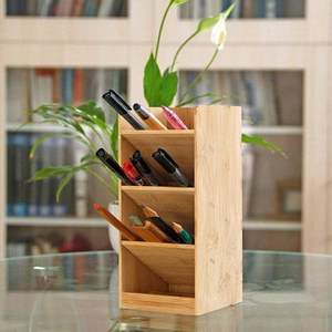 <b>Wooden</b> Pencil case <b>Desktop</b> Stationery Storage Box - Product Image 3