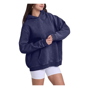 Sweat à capuche personnalisé 100% coton lavé à l'acide surdimensionné vierge éponge poids lourd vintage sweats pulls à capuche pour hommes boxy stone - Product Image 3