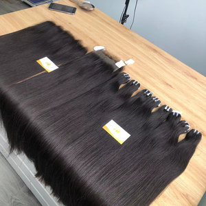 Venta al por mayor cabello humano vietnamita cutícula completa alineada recta cruda extensión a granel cabello Remy alta calidad procesamiento químico ninguno - Product Image 1