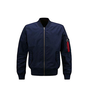 Custom Slim Slim <b>Black</b> <b>Fleece</b> Bomber Jacket Comfortable Casual Light Fabric Personalized Warm Winter Jacket Zipper Private Label - Product Image 5