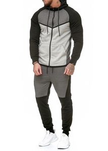 ชุดวอร์มผ้าฝ้าย100% ลายสก็อตสำหรับผู้ชายเสื้อมีฮู้ดแบบรูดซิปสำหรับวิ่งชุดกีฬาฤดูหนาวเป็นมิตรต่อสิ่งแวดล้อม - Product Image 5