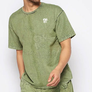 Camiseta Clásica de Estilo Casual con Lavado Ácido para Hombre, Algodón Lavado Vintage, Tela Suave y Cómoda, Adecuada para Uso Diario - Product Image 2