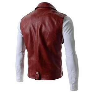 Blouson Moto Homme Hiver 2025 Tendance en Cuir Véritable Toile Coton Imperméable à Capuche Logo Avant Doublure Coton Premium - Product Image 2