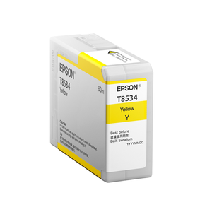 Cartouche d'encre rechargeable Epson T8534 jaune 80 ml avec puce, noir, blanc, rouge - Product Image 1