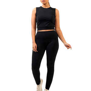 Ensemble de yoga pour femmes, imprimé par sublimation personnalisée, vêtements de sport pour femmes, taille mi-haute, marque privée, ensemble de sport 2 pièces - Product Image 1
