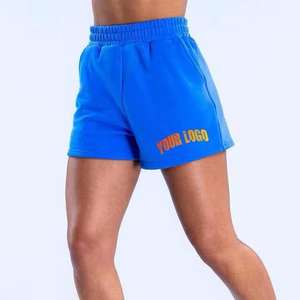 Shorts en molleton de coton de haute qualité pour hommes avec coupe de course 100% coton doux Shorts de détente streetwear d'été - Product Image 4