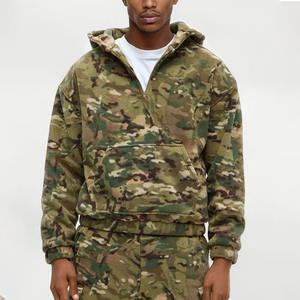 Sudadera con Capucha Extra Grande Personalizada, 100% Algodón, Ecológica, Transpirable, con Estampado Digital Otoñal, para Hombre, de Alta Calidad, con Diseño de Camuflaje - Product Image 1